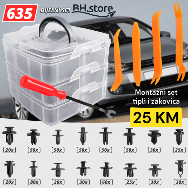 MONTAŽNE PLASTIČNE TIPLE ZAKOVICE – 635 komada