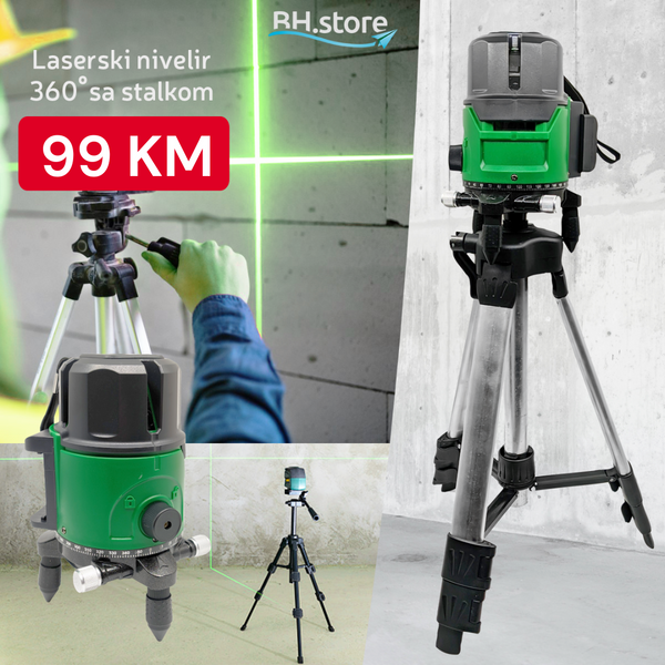 NIVELIR SA ZELENIM LASEROM I STALKOM