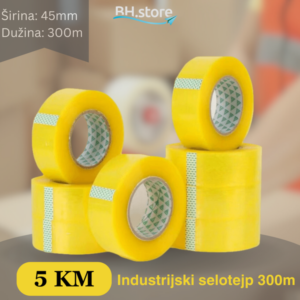 Industijski prozirni selotejp 300m